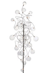 Lampadaire 24 lumières en verre transparent Bubbles Long. Harco Loor. 