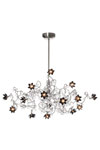 Lustre 15 lumières en verre transparent et noir Jewel Diamond. Harco Loor. 