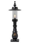 Courtyard large black cast-iron outdoor beacon. HARTE. 