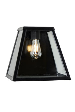 Black steel lantern wall lamp Bare. HARTE. 