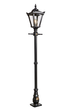 Large black Victorian floor lamp Traditional. HARTE. 