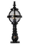 Petite balise de jardin noire classique IP44 Heritage. HARTE. 