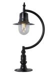 Goose Neck black outdoor country post-top lamp. HARTE. 