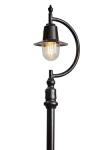 Goose Neck outdoor floor lamp in black. HARTE. 