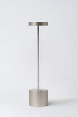 High-end silver aluminium cordless lamp 34cm Luxciole. HISLE. High-end silver aluminium cordless lamp 34cm Luxciole. HISLE.