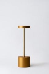 Cordless lamp with gold finish and integrated LED lighting 26cm Luxciole. HISLE. Cordless lamp with gold finish and integrated LED lighting 26cm Luxciole. HISLE.