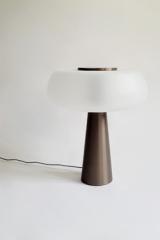 Belle-Ile table lamp in blown glass and silver aluminium. HISLE. Belle-Ile table lamp in blown glass and silver aluminium. HISLE.