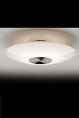 Disc-shaped ceiling lamp in opal glass. Holtkötter. Disc-shaped ceiling lamp in opal glass. Holtkötter.