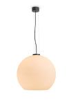 Golyo suspension boule de verre opale blanc mat et métal noir . Holtkötter. Golyo suspension boule de verre opale blanc mat et métal noir . Holtkötter.