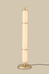 Lampadaire colonne Art Déco en verre et laiton doré Fidelio. Holtkötter. Lampadaire colonne Art Déco en verre et laiton doré Fidelio. Holtkötter.