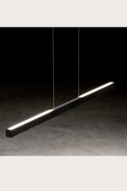 Xena contemporary adjustable pendant lamp black finish 120cm. Holtkötter. 