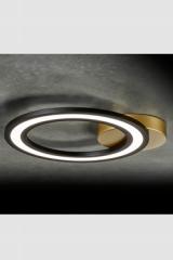 Plafonnier Design anneau noir et doré à éclairage LED Orbit. Holtkötter. Plafonnier Design anneau noir et doré à éclairage LED Orbit. Holtkötter.