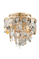 Ambrosia plafonnier vintage en or et argent . Hudson Valley. Ambrosia plafonnier vintage en or et argent . Hudson Valley.