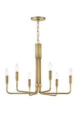 Brigitte contemporary golden chandelier 10 lights. Hudson Valley. 