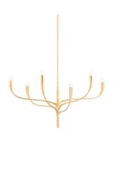 Contemporary 6-light golden chandelier Labra. Hudson Valley. 