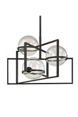 Elliott contemporary chandelier with transparent balls 3 lights. Hudson Valley. Elliott contemporary chandelier with transparent balls 3 lights. Hudson Valley.