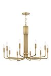 Brigitte contemporary golden chandelier 10 lights. Hudson Valley. 