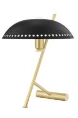 Landis retro desk lamp in gold and black. Hudson Valley. 