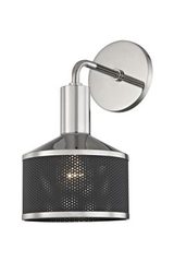 Yoko black and silver Art Deco wall lamp. Hudson Valley. Yoko black and silver Art Deco wall lamp. Hudson Valley.