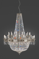 52 lights Balloon Chandelier and Swarovski Crystal drops. Italamp. 52 lights Balloon Chandelier and Swarovski Crystal drops. Italamp.