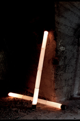 Bamboo floor lamp in white satin glass. Italamp. Bamboo floor lamp in white satin glass. Italamp.