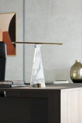 Lampe de table Design en marbre blanc Traccia. Italamp. 