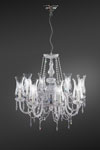 Lustre en cristal et pampilles Swarovski transparent. Italamp. 