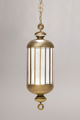 Suspension lanterne bronze doré Fata Morgana petit modèle . Italamp. 