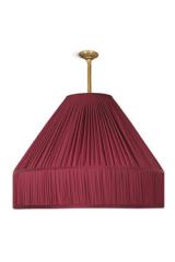 Very large red pleated silk pendant lamp Moliere. Jacques Garcia. 