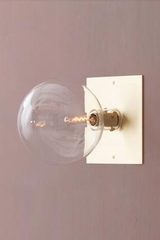 Large wall lamp in glass bubble and gold metal. KAIA. Large wall lamp in glass bubble and gold metal. KAIA.