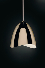 Mirage pendant polished brass bell and LED lighting. Karboxx. 