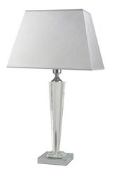 Grande lampe en verre optique et tissu gris Celya Ag . Le Dauphin. Grande lampe en verre optique et tissu gris Celya Ag . Le Dauphin.