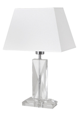 Lampe de table en verre optique taillé Harmonie B. Le Dauphin. 