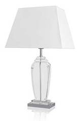 Lampe en verre et chrome forme amphore et socle carré Bacaria. Le Dauphin. Lampe en verre et chrome forme amphore et socle carré Bacaria. Le Dauphin.