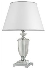 Lampe en verre optique et abat-jour blanc Carma BJA . Le Dauphin. Lampe en verre optique et abat-jour blanc Carma BJA . Le Dauphin.