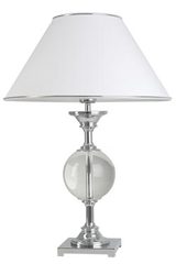Lampe en verre optique et abat-jour rond Celena BJA. Le Dauphin. Lampe en verre optique et abat-jour rond Celena BJA. Le Dauphin.