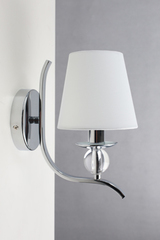 Cheverny chrome and optical glass wall lamp. Le Dauphin. Cheverny chrome and optical glass wall lamp. Le Dauphin.