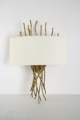 Mikado patinated gold metal wall light. Le Dauphin. Mikado patinated gold metal wall light. Le Dauphin.