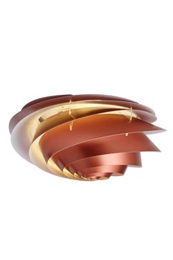 Swirl ceiling lamp spiral copper 37cm. Le Klint. 