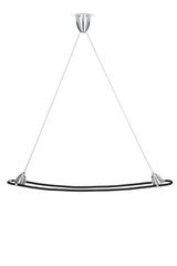 Athene suspension LED deux lumières sur flexible noir. Less Athene suspension LED deux lumières sur flexible noir. Less