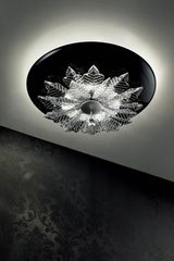 Plafonnier Orleans vasque en verre noir brillant. Leucos. Plafonnier Orleans vasque en verre noir brillant. Leucos.