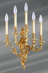 Applique Louis XV bronze vieil or cinq lumières. Lucien Gau. 