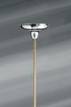 Gold and chrome geometric floor lamp. Lucien Gau. 