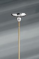 Gold and chrome geometric floor lamp. Lucien Gau. 