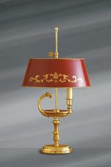 Lampe de style Directoire en bronze massif doré, or vif . Lucien Gau. 