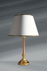 Lampe de table style Restauration dorée. Lucien Gau. 
