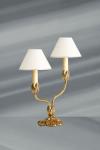 Nymphéa lampe de table classique dorée asymétrique. Lucien Gau. 