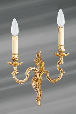 Louis XV old gold wall lsconce two candlesticks. Lucien Gau. 