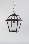 Pont-Neuf black outdoor pendant light in old brass. Lum’Art. 