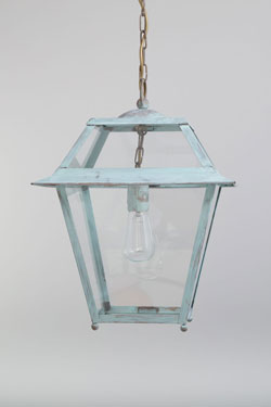 Pont-Neuf, classic pendant light in verdigris for outdoors. Lum’Art. 